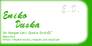 eniko duska business card